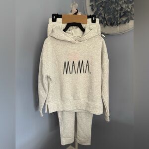 Rae Dunn MAMA 2pc Set Sweatshirt Hoodie and Joggers